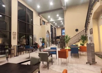 Beit Ward Restaurant and Cafe interior in Doha near the National Museum of Qatar