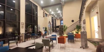 Beit Ward Restaurant and Cafe interior in Doha near the National Museum of Qatar